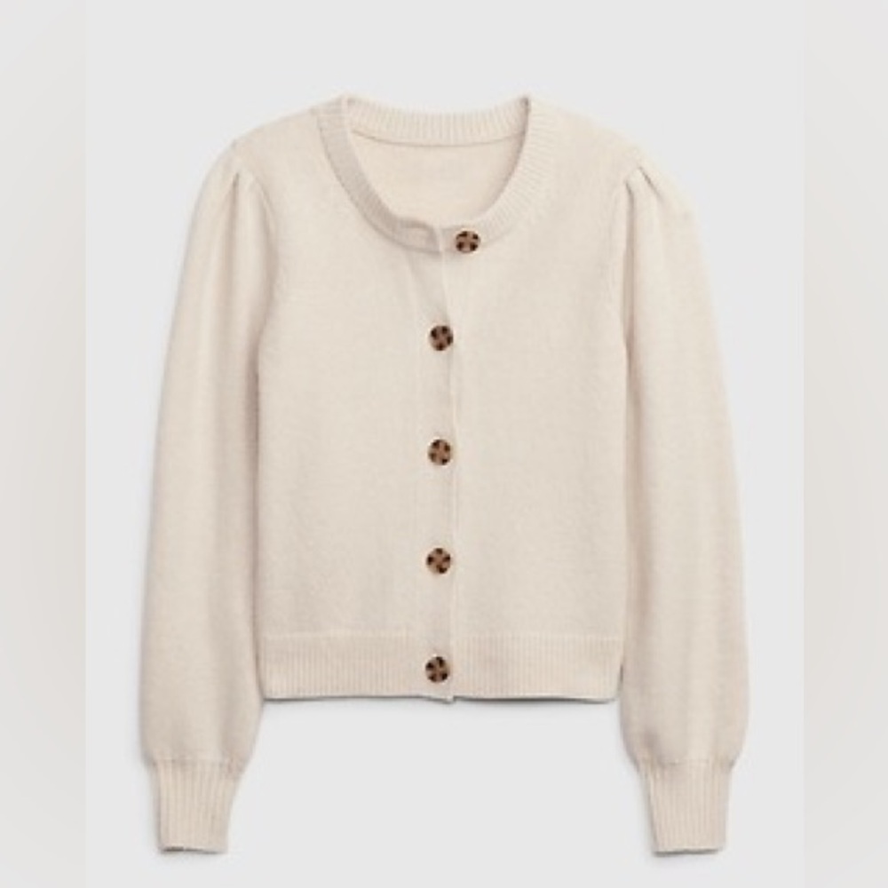 GAP CashSoft Puff Sleeve Cardigan Small